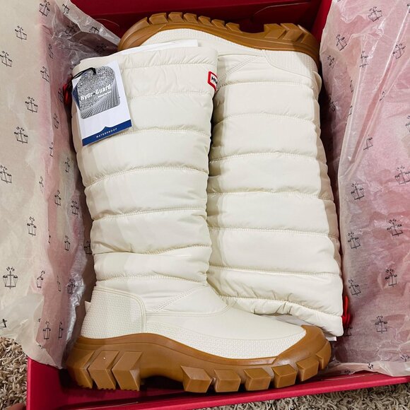 Hunter Women’s Intrepid Tall Snow Boots Shoes Cream, Size 8 (New in Box) - Picture 12 of 15